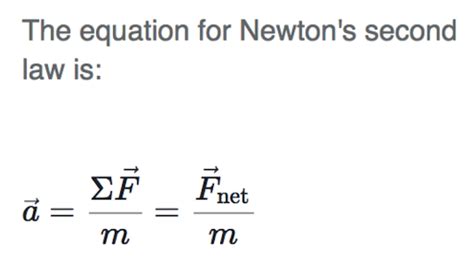 Newton's second law review (article) .